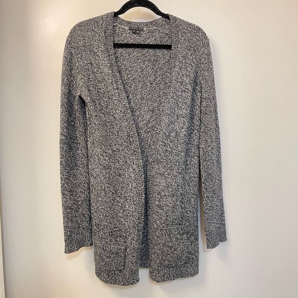 Theory Women Open Front Wool Cardigan Pockets Sz S